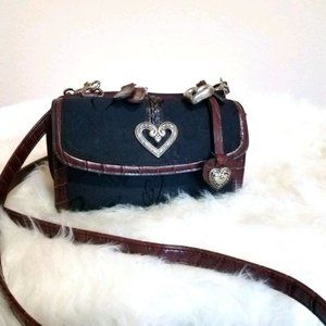 Brighton Black & Brown Small Crossbody Bag